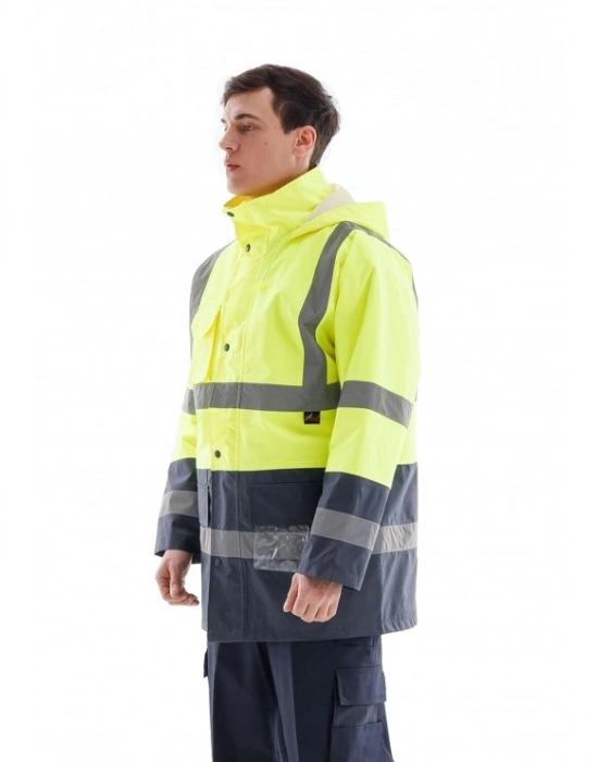 Alaska Hi-Vis Parka Neon Sarı - Lacivert