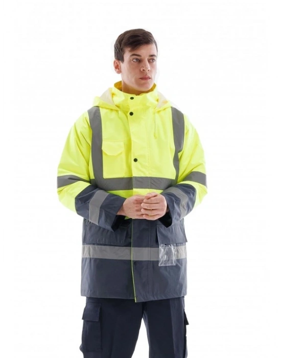 Alaska Hi-Vis Parka Neon Sarı - Lacivert