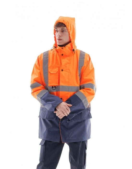 Alaska Hi-Vis Parka Neon Turuncu - Lacivert
