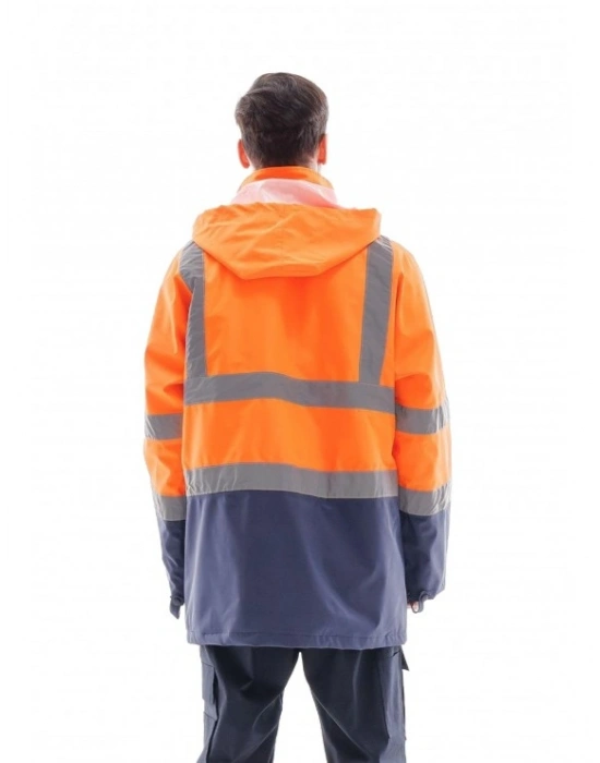 Alaska Hi-Vis Parka Neon Turuncu - Lacivert