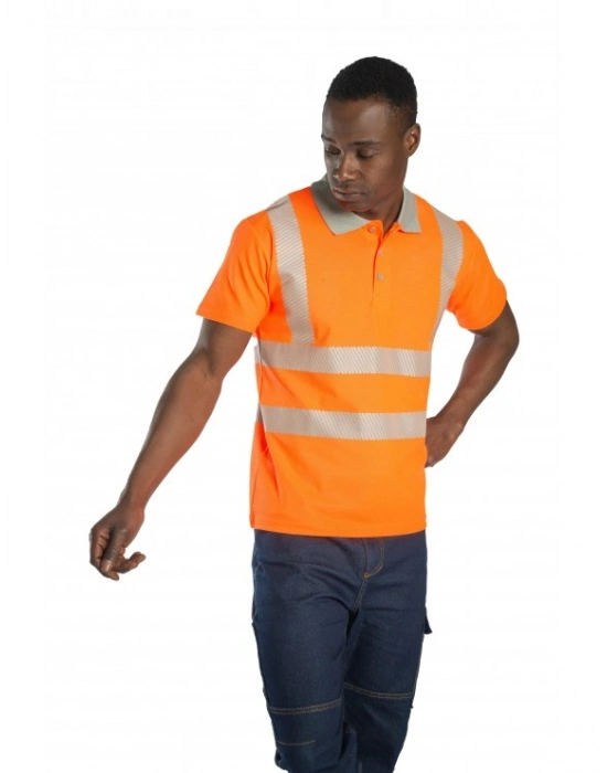 Alaska Hi-Vis Polo T-Shirt Neon Turuncu