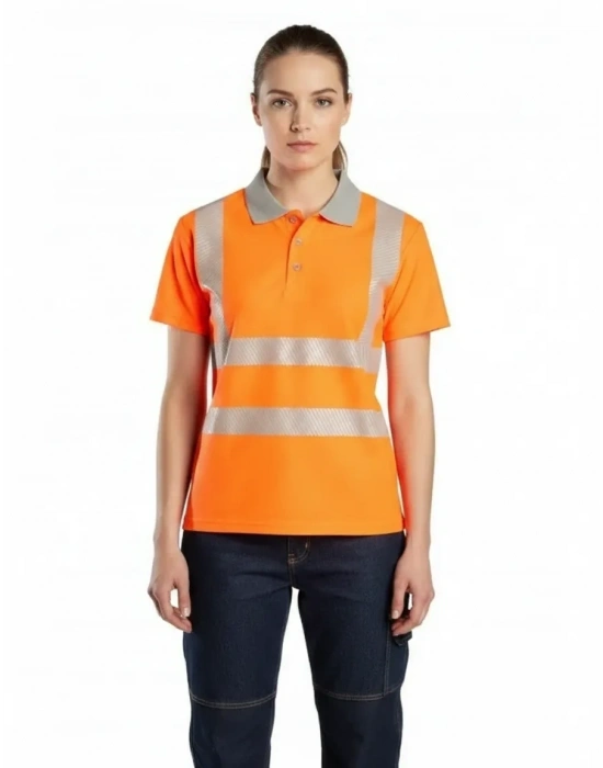 Alaska Hi-Vis Polo T-Shirt Neon Turuncu