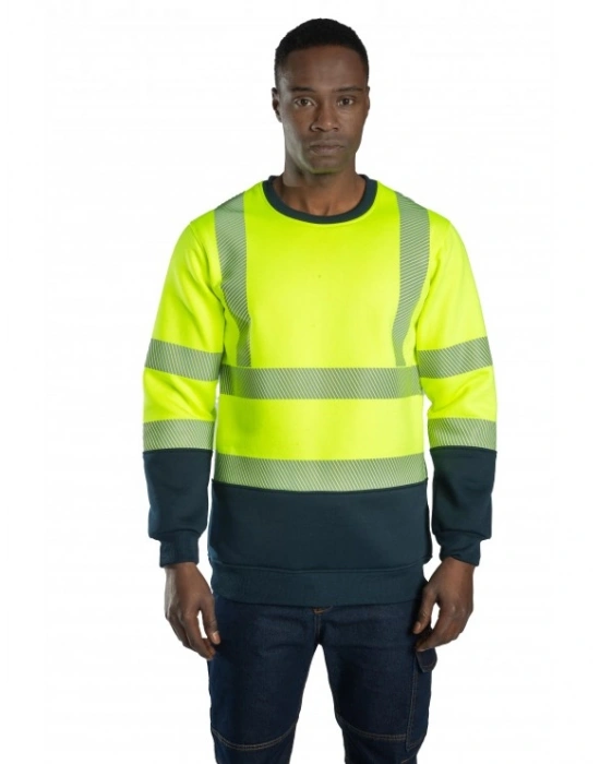 Alaska Hi-Vis Sweatshirt Neon Sarı - Lacivert