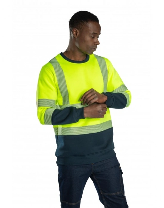 Alaska Hi-Vis Sweatshirt Neon Sarı - Lacivert