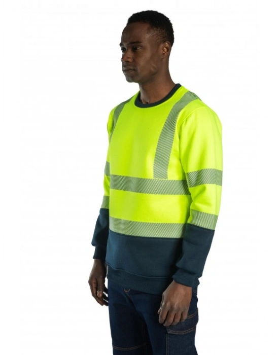 Alaska Hi-Vis Sweatshirt Neon Sarı - Lacivert