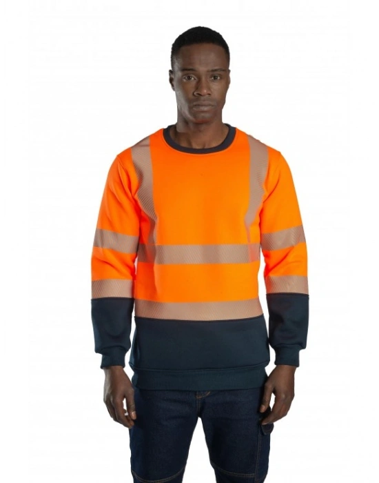 Alaska Hi-Vis Sweatshirt Neon Turuncu - Lacivert