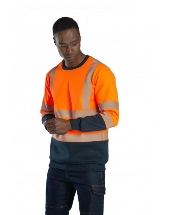 Alaska Hi-Vis Sweatshirt Neon Turuncu - Lacivert