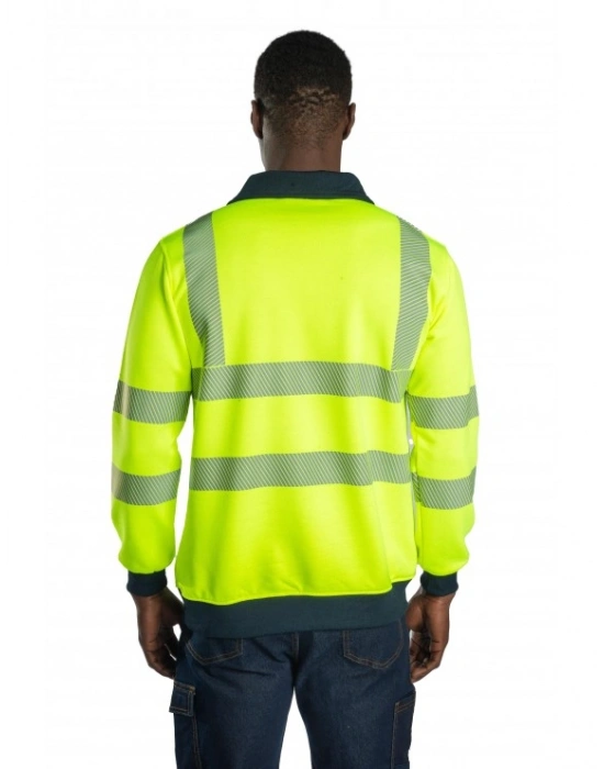 Alaska Hi-Vis Yarım Fermuarlı Sweatshirt - Sarı