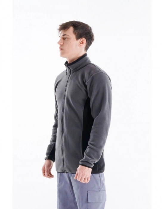 Alp Polar Ceket Gri - Siyah