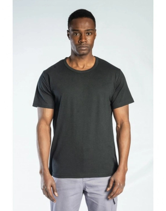 Elegans Basic Bisiklet Yaka T-Shirt Siyah