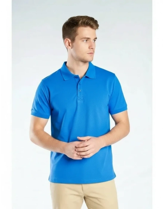 Elegans Polo Pike T-Shirt Saks Mavi