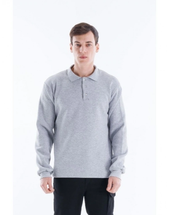 Elegans Polo Sweatshirt Gri