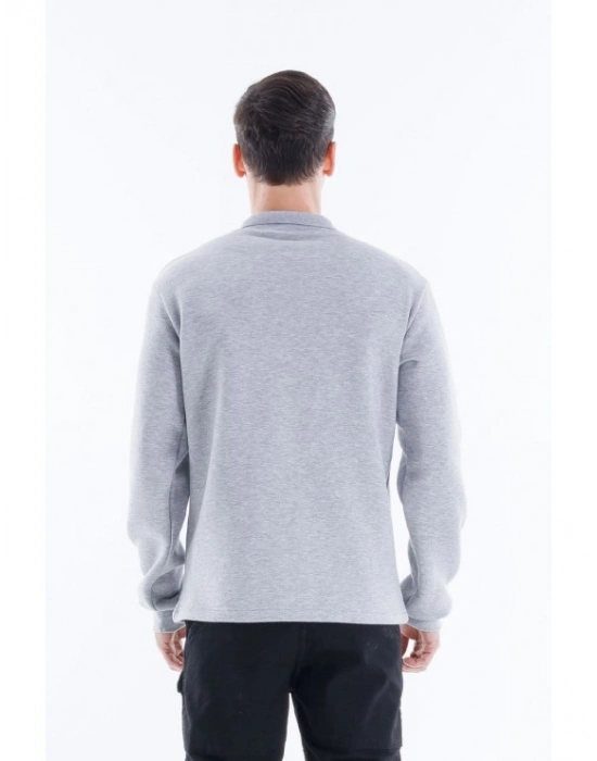Elegans Polo Sweatshirt Gri