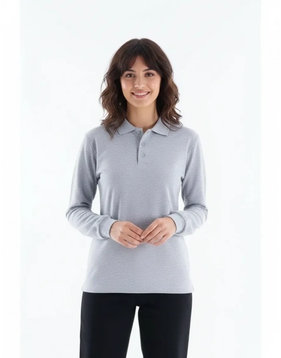 Elegans Polo Sweatshirt Gri
