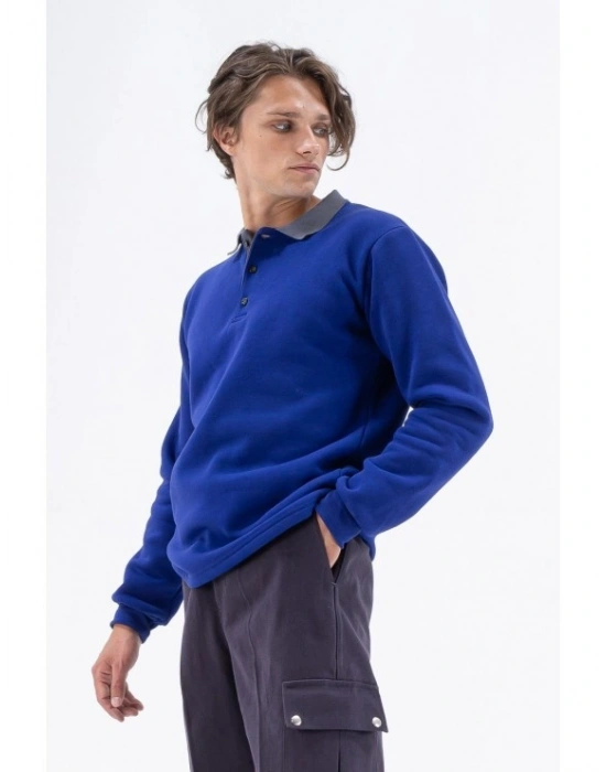 Elegans Polo Sweatshirt Saks Mavi