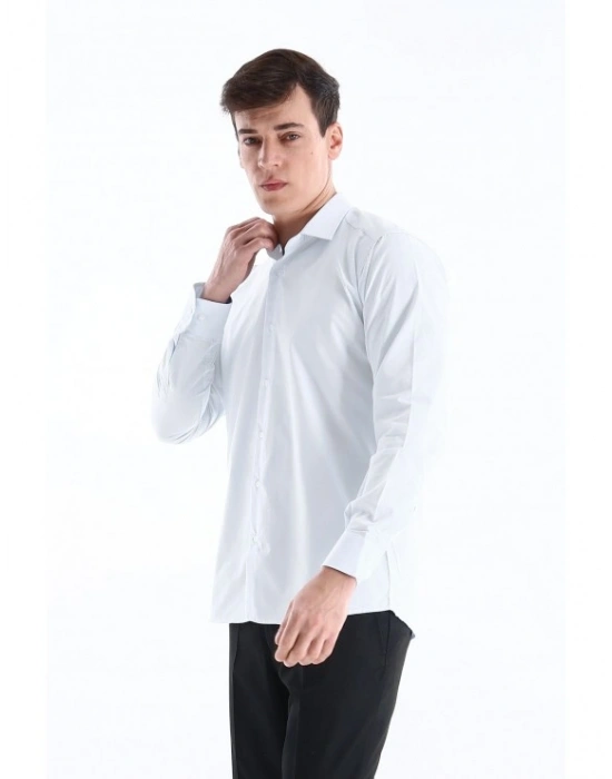 Klasik Erkek Beyaz Gömlek