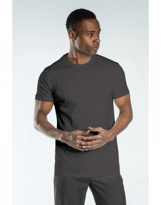 Regular Basic Bisiklet Yaka T-Shirt Antrasit