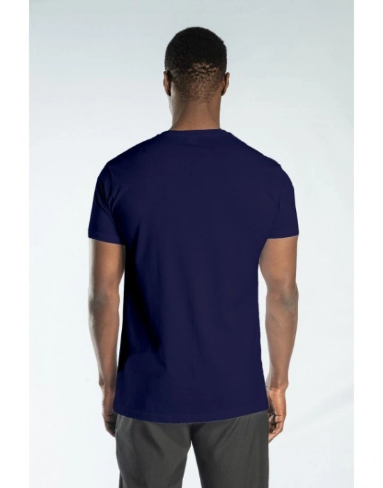 Regular Basic Bisiklet Yaka T-Shirt Lacivert