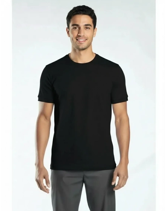 Regular Basic Bisiklet Yaka T-Shirt Siyah