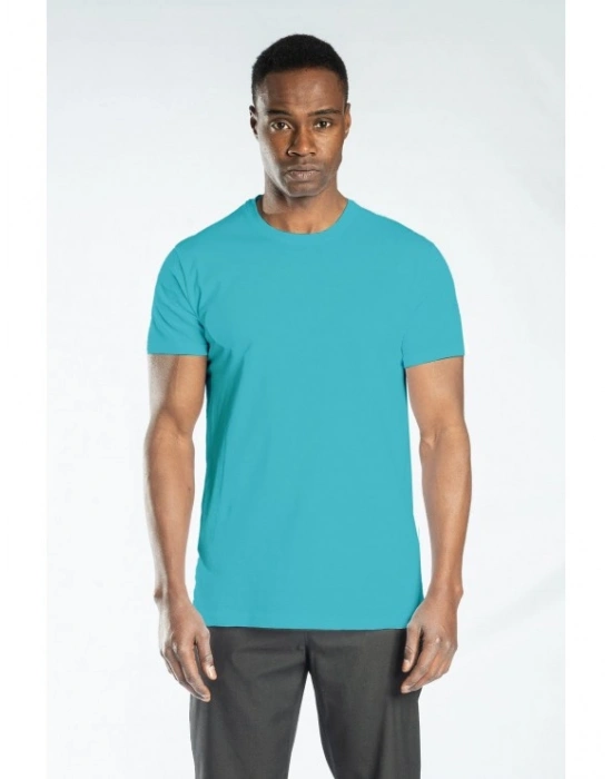 Regular Basic Bisiklet Yaka T-Shirt Turkuaz
