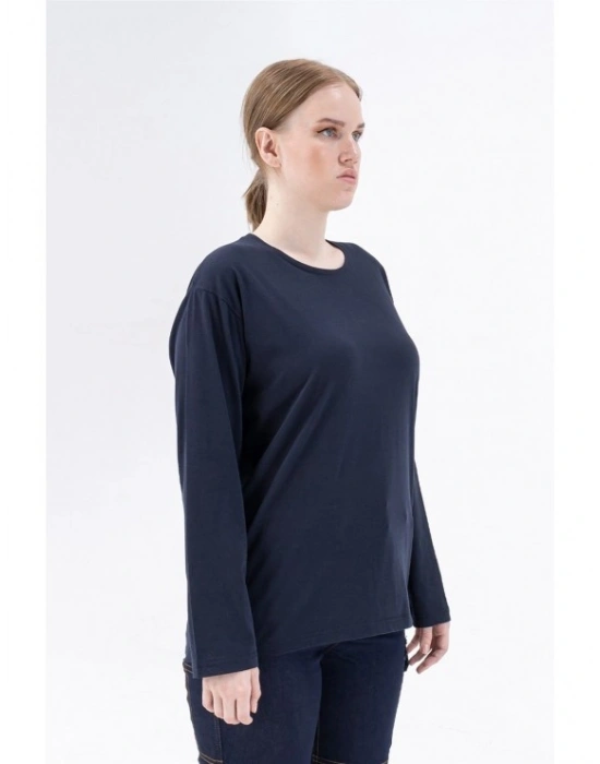 Regular Bisiklet Yaka Sweatshirt - Lacivert