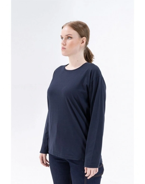 Regular Bisiklet Yaka Sweatshirt - Lacivert