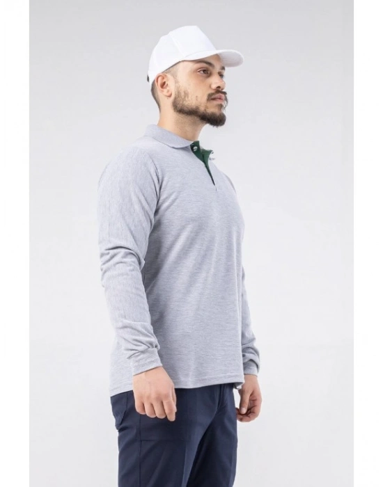 Regular Polo Pike T-shirt- Gri