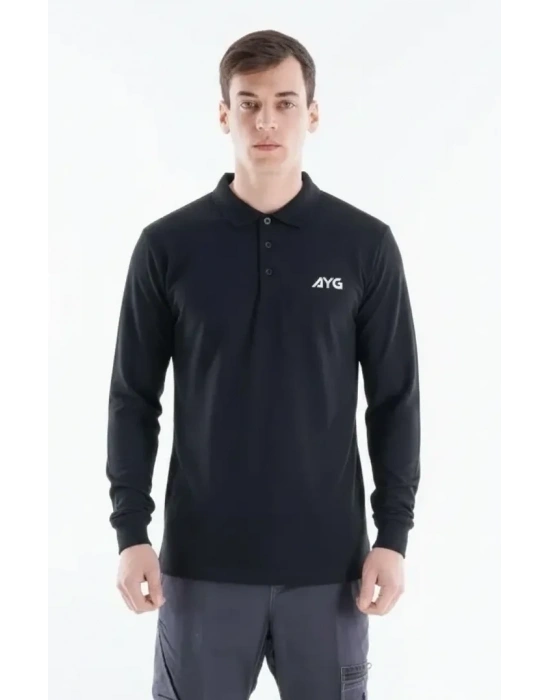 Regular Polo Pike T-Shirt - Siyah