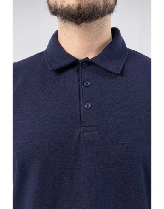 Regular Polo Pike Uzun Kol T-Shirt Lacivert