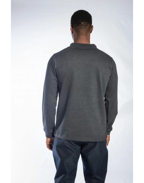 Regular Polo Sweatshirt Antrasit