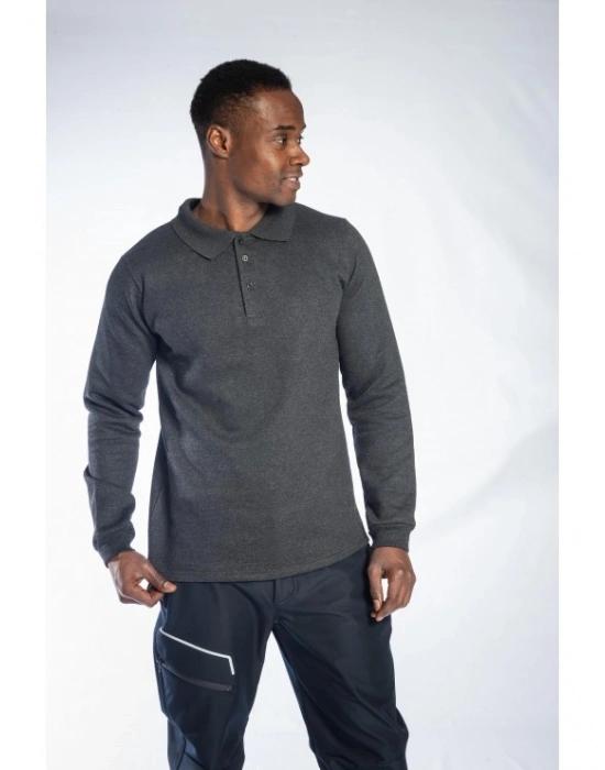 Regular Polo Sweatshirt Antrasit