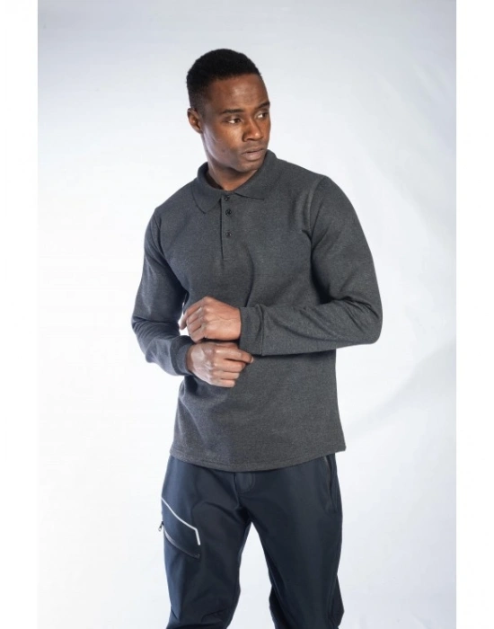 Regular Polo Sweatshirt Antrasit