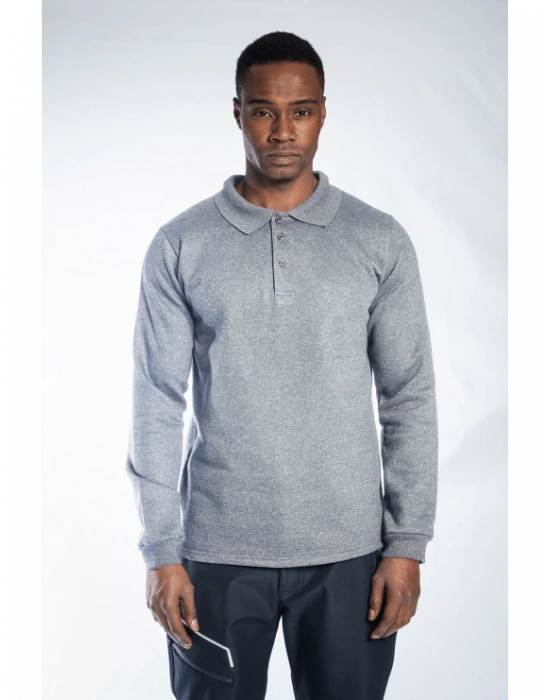 Regular Polo Sweatshirt Gri