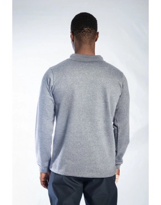 Regular Polo Sweatshirt Gri