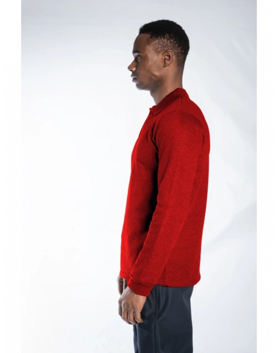 Regular Polo Sweatshirt Kırmızı
