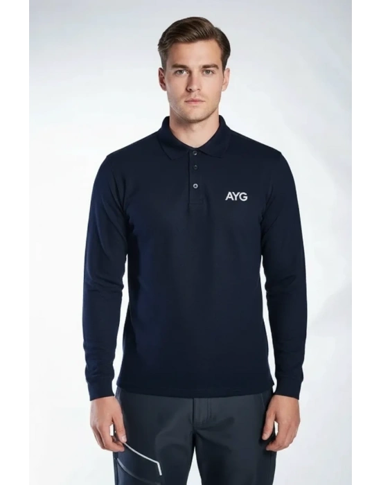 Regular Polo Sweatshirt Lacivert
