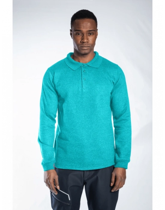 Regular Polo Sweatshirt Turkuaz