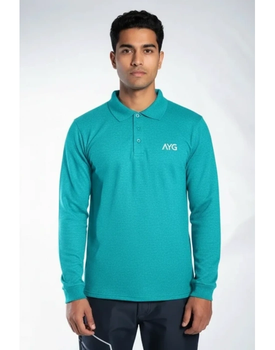 Regular Polo Sweatshirt Turkuaz