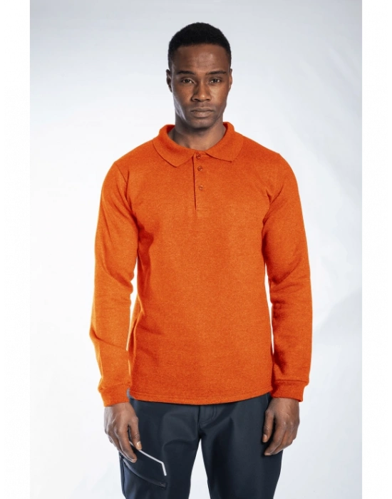 Regular Polo Sweatshirt Turuncu