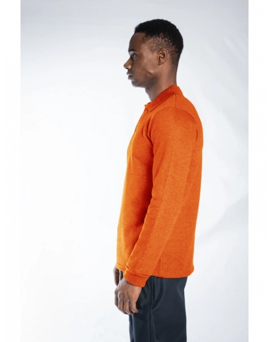 Regular Polo Sweatshirt Turuncu