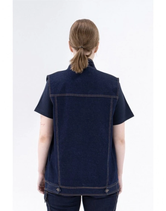 Teksas Kot Yelek Mavi