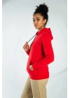 Kapüşonlu Sweatshirt Kırmızı