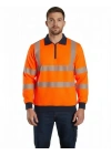 Alaska Hi-Vis Yarım Fermuarlı Sweatshirt - Turuncu