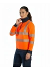 Alaska Hi-Vis Yarım Fermuarlı Sweatshirt - Turuncu