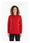 Elegans Polo Sweatshirt Kırmızı