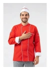 Klasik Aşçı Ceketi Kırmızı