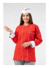Klasik Aşçı Ceketi Kırmızı