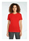 Regular Basic Bisiklet Yaka T-Shirt Kırmızı