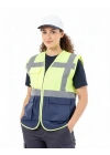Alaska Hi-Vis Mühendis Yeleği Neon Sarı - Lacivert