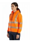 Alaska Hi-Vis Fermuarlı Kapüşonlu Sweatshirt -Turuncu